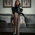 Short haired babe in sexy lingerie Katya shows off her ass on the couch in “Stockings And Heels” by Sanktor_6858e01e974b2.jpeg